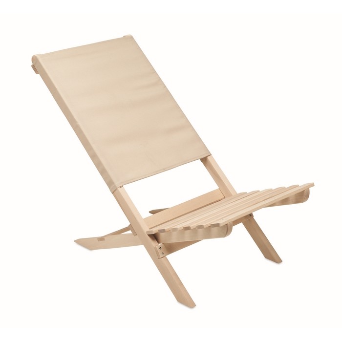 Chaise de plage à marquer pliable en bois