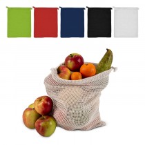 Sac couleurs porte-nourriture, réutilisable, en coton OEKO-TEX 25x30cm