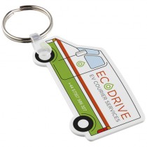 Porte-clés recyclé publicitaire en forme de minibus