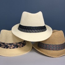 Chapeau Panama "Deauville" prestige avec bandeau Haut de 3,5 cm