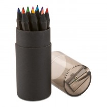 12 Crayons de Couleurs Noirs pour votre Pub