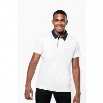 Polo personnalisable jersey bicolore homme
