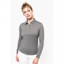 Polo à broder Jersey Manches Longues Femme