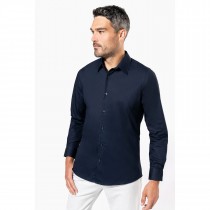 Chemise à broder popeline manches longues homme