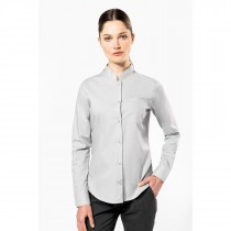 Chemise à broder Col Mao Manches Longues Femme