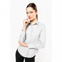 Chemise à broder Popeline Manches Longues Femme