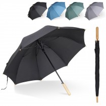 Parapluie Publicitaire bâton 25” en R-PET. Poignée droite, ouverture automatique