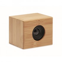 Goodies - Haut-Parleur Cube sans Fil Bambou