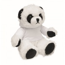 Panda en peluche portant un pull à capuche