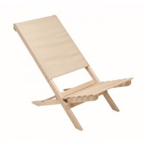 Chaise de plage à marquer pliable en bois