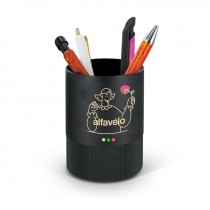 Pot à crayons plastique recyclé noir
