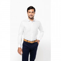 Chemise à broder Oxford Pinpoint Manches Longues Homme