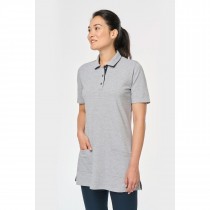 Polo pour broderie Long Manches Courtes Femme
