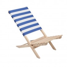 Chaise de plage pliable en bois publicitaire
