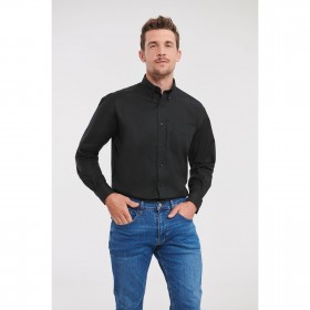 Chemise à broder Oxford Homme Manches Longues