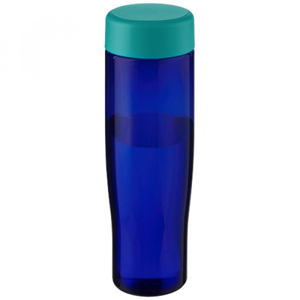 Bouteille d'eau H2O Active® Eco Tempo de 700 ml avec couvercle vissé, Couleur : Vert eau / Bleu