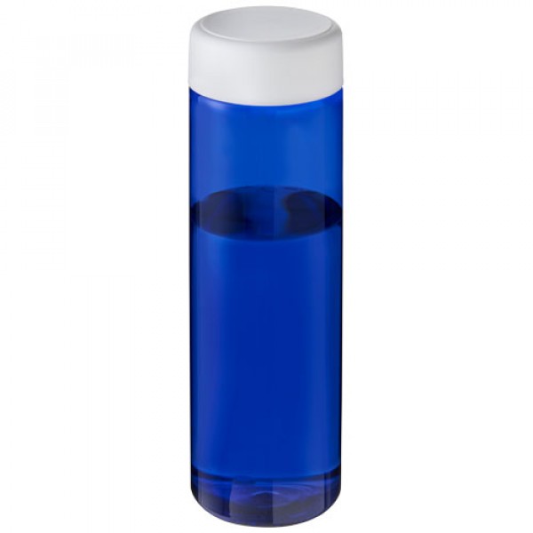 Bouteille d'eau H2O Active® Eco Vibe de 850 ml avec couvercle vissé, Couleur : Bleu / Blanc