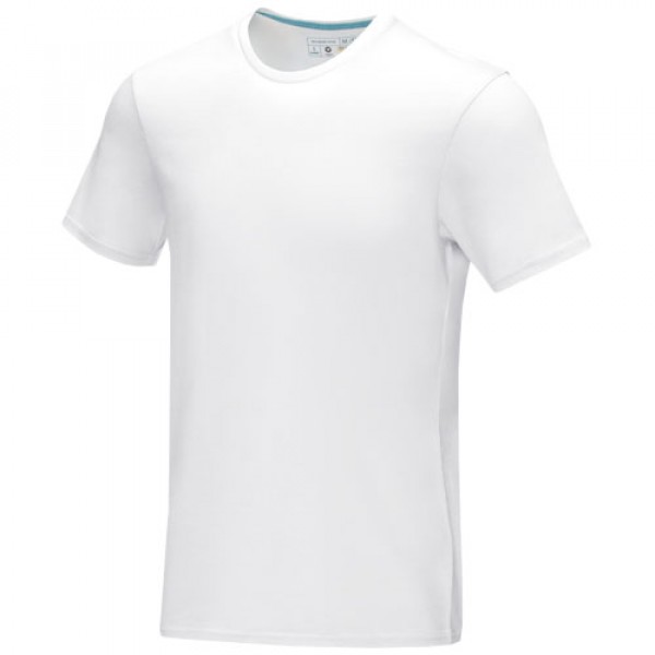 T-shirt Azurite bio GOTS manches courtes homme, Couleur : Blanc, Taille : XS