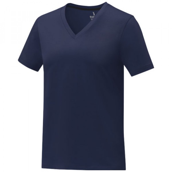 T-shirt Somoto manches courtes col V femme, Couleur : Marine, Taille : XS