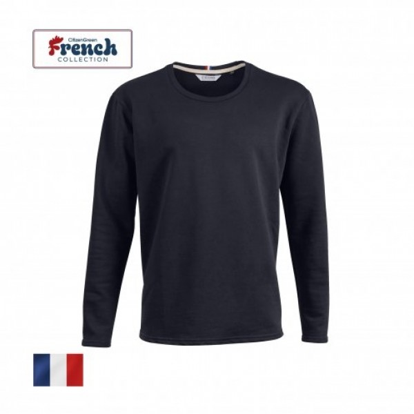 Sweat french terry THEO, Couleur : Bleu Marine, Taille : L