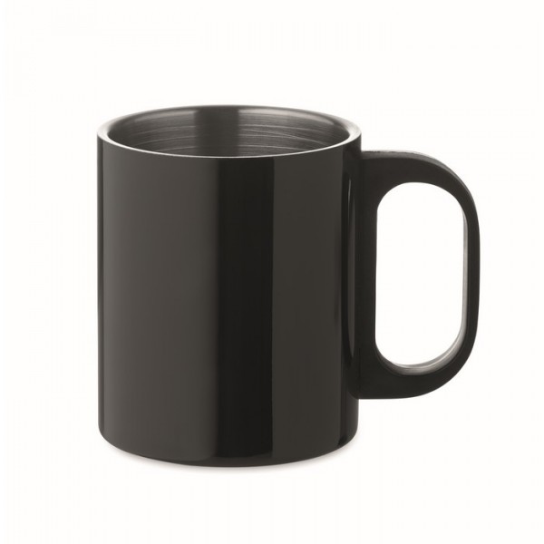 Mug double paroi 300 ml , Couleur : Noir