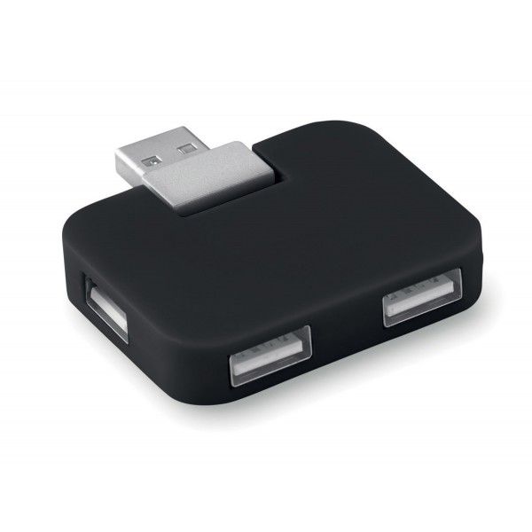 Hub 4 ports USB        , Couleur : Noir