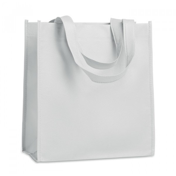 Shopping bag en non tissé   , Couleur : Blanc