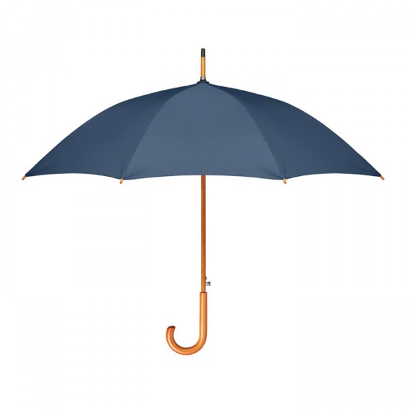 Parapluie 23,5'' RPET pongé    , Couleur : Bleu
