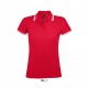 Polo Femme SOL'S PASADENA, Couleur : Rouge / Blanc, Taille : S