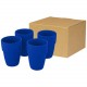 Coffret cadeau Staki de 4 mugs empilables 280 ml, Couleur : Bleu Moyen