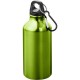 Bouteille d'eau personnalisable 400 ml en aluminium recyclé avec mousqueton, Couleur : Vert Pomme