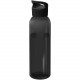 Bouteille d'eau Sky de 650 ml en plastique recyclé, Couleur : Noir