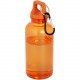 Bouteille d'eau Oregon de 400 ml en plastique recyclé avec mousqueton, Couleur : Orange