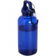 Bouteille d'eau Oregon de 400 ml en plastique recyclé avec mousqueton, Couleur : Bleu