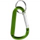 Porte-clés mousqueton Timor en aluminium recyclé RCS, Couleur : Vert