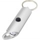Lumière LED IPX Flare en aluminium recyclé et ouvre-bouteille avec porte-clés, Couleur : Argent