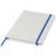 Carnet de notes blanc A5 Spectrum avec élastique de couleur, Couleur : Blanc / Bleu Royal, Taille : A5
