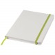 Carnet de notes blanc A5 Spectrum avec élastique de couleur, Couleur : Blanc / Citron Vert, Taille : A5