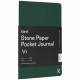 Journal de poche Karst® A6 en papier de pierre et à couverture souple - Vierge, Couleur : Vert foncé