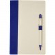 Ensemble carnet de notes format A5 et stylo bille, à partir de briques de lait recyclées, Couleur : Bleu
