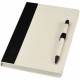 Ensemble carnet de notes format A5 et stylo bille, à partir de briques de lait recyclées, Couleur : Noir