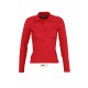 Polo manches longues SOL'S PODIUM, Couleur : Rouge, Taille : S