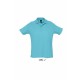 Polo SOL'S SUMMER II, Couleur : Bleu Atoll, Taille : XS