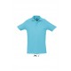 Polo SOL'S SPRING II, Couleur : Bleu Atoll, Taille : S