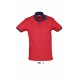 Polo SOL'S PRINCE, Couleur : Rouge / French Marine, Taille : XS