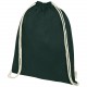 Orissa 100 g/m² GOTS Sac à dos en coton biologique avec cordon 5L, Couleur : Vert foncé
