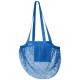 Sac shopping Pune en coton maille filet bio GOTS 100 g/m² -  6L, Couleur : Bleu Process