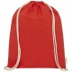 Sac à dos avec cordon en coton organique Orissa 140 g/m² GOTS 5L, Couleur : Rouge
