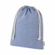 Grand sac cadeau Pheebs en coton recyclé GRS, 30 x 42 cm, Couleur : Bleu Bruyère