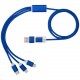 Câble de charge 5-en-1 Versatile, Couleur : Bleu Royal